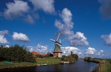 The twin windmills near Greetsiel