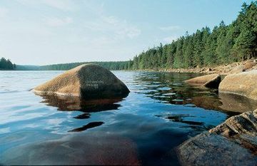 Reservoir in the Harz upland region